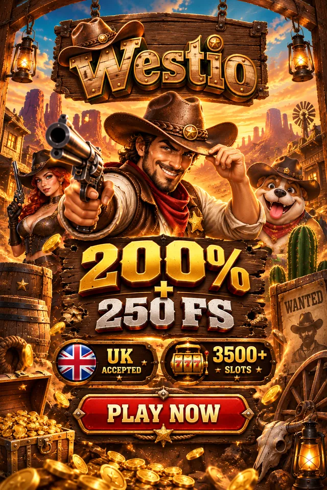 Westio Casino poster: 200% welcome bonus + 250 free spins, play now